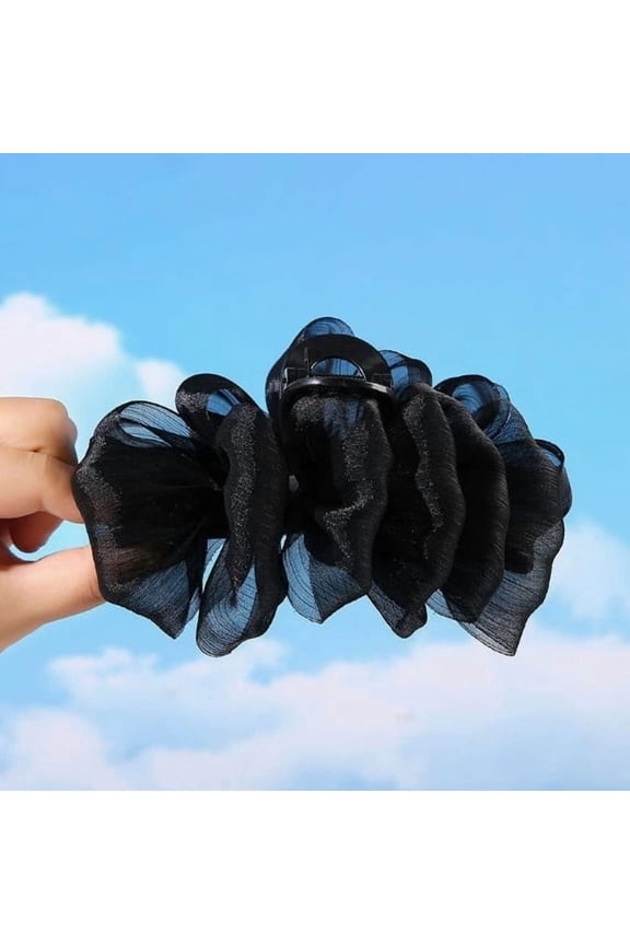 2 Pack Wrinkle-Free Bubble Shark Clips - Strong Grip for Thick Hair, Elegant Design for Daily Use, Commuting, and Dates