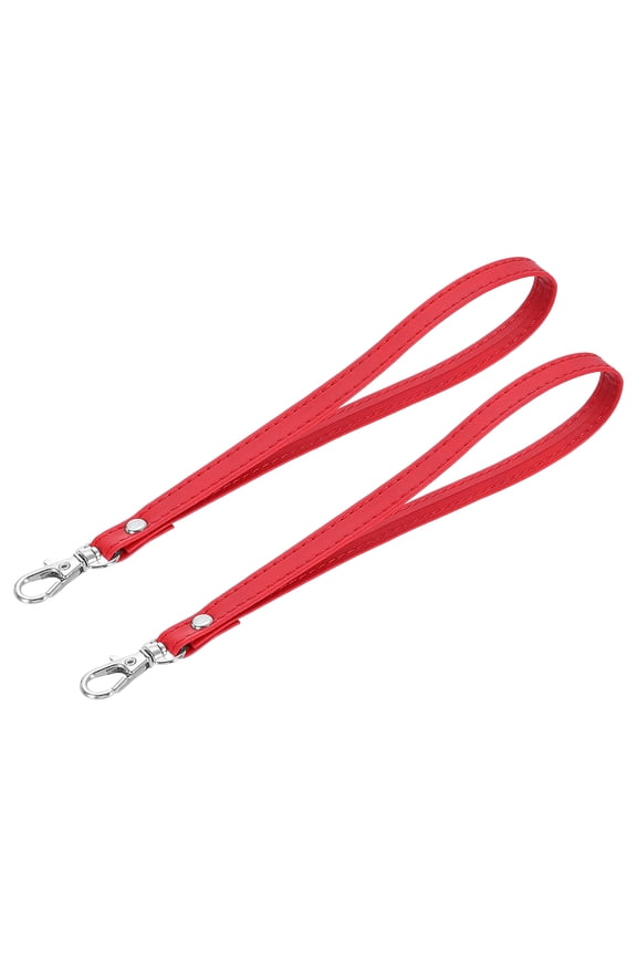 2 Pack Wristlet Strap, PU Leather Wrist Lanyard Keychain Hand Strap, Red