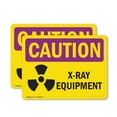 thumbnail image 1 of (2 Pack) X-Ray Equipment OSHA Caution Radiation Sign 24 Inch X 18 Inch Vinyl Label Decal Sticker Weather Resistant, UV Protected for Workplace, Business, and Construction Site, Made in, 1 of 7