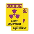 thumbnail image 1 of (2 Pack) X-Ray Equipment With Symbol OSHA Caution Radiation Sign 10 Inch X 14 Inch Plastic Sign, Weather Resistant, UV Protected for Workplace, Business, and Construction Site, Made in, 1 of 8