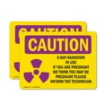 thumbnail image 1 of (2 Pack) X-Ray Radiation In Use If You With Symbol OSHA Caution Radiation Sign, 1 of 7