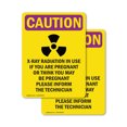 thumbnail image 1 of (2 Pack) X-Ray Radiation In With Symbol OSHA Caution Radiation Sign 10 Inch X 14 Inch Vinyl Label Decal Sticker Weather Resistant, UV Protected for Workplace, Business, and Construction, 1 of 7