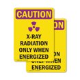 thumbnail image 1 of (2 Pack) X-Ray Radiation Only With Symbol OSHA Caution Radiation Sign 7 Inch X 10 Inch Plastic Sign, Weather Resistant, UV Protected for Workplace, Business, and Construction Site, Made, 1 of 8