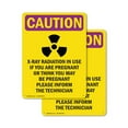 thumbnail image 1 of (2 Pack) X-Ray Radiation In With Symbol OSHA Caution Radiation Sign 7 Inch X 10 Inch Plastic Sign, Weather Resistant, UV Protected for Workplace, Business, and Construction Site, Made, 1 of 8