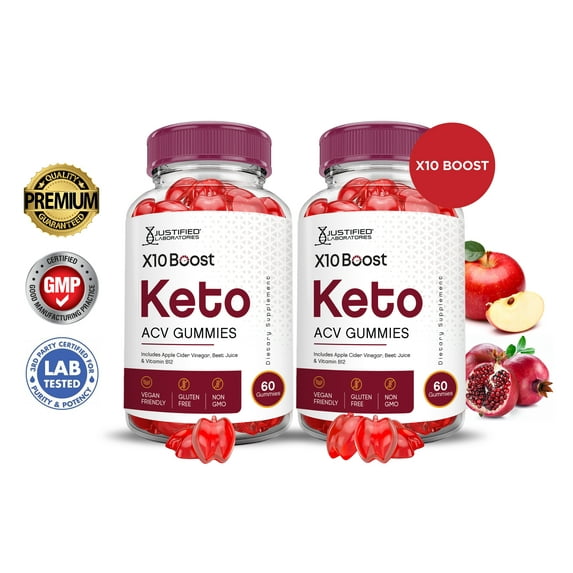 (2 Pack) X10 Boost Keto ACV Gummies 1000MG Dietary Supplement 120 Gummys