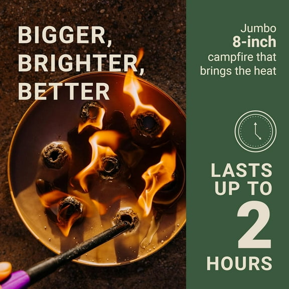 2 Pack XL 8" Portable Campfire As Seen On Tank - Up to 2 Hours of Burn Time, Reusable Travel Fire Pit for Camping, Patios & Beach Days - Great Alternative to a Real Fire - Made in USA