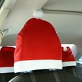 thumbnail image 1 of XL Christmas Santa Hat Car Headrest Covers, Non-Woven Fabric Festive Seat Decor for Holiday, 1 of 3
