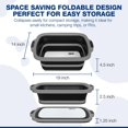 thumbnail image 1 of 2-Pack XL Collapsible BBQ Prep Tub with Built-In Cutting Board, Lid & Strainer – Marinate, Drain & Prep – Large Food-Safe Container – Perfect for Grilling, Smoking & Outdoor Cooking (Black), 1 of 6