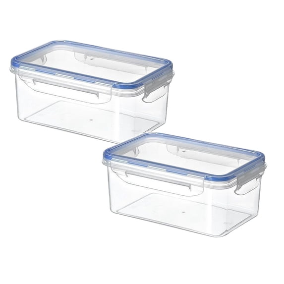 2 Pack XL Plastic Food Storage Containers BPA-Free Airtight Meal Prep & Freezer Storage With Lids Extra-Large Pantry Kitchen Box For Fruits Vegetables Grains Batch Cooking