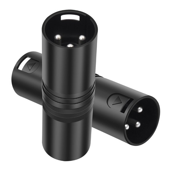 2 Pack XLR Male to Male Adapter,3Pin XLR Connector, for Mixer, Microphone, Power Amplifier