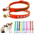 thumbnail image 1 of 2-Pack XS Cat Collar with Bell,Basic Dog Cat Collar Cat Dog Collar or Seatbelts for XXS Tiny Teacup Pet Dogs Girl Kitten Boy Small Animal, 1 of 6