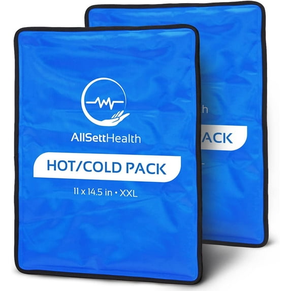 2 Pack XXL Reusable Hot and Cold Gel Ice Packs for Injuries | Cold Compress, Ice Pack, Gel Ice Packs, Cold Pack, Gel ice Pack, Cold Packs for Injuries | 11x14.5 in