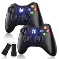 thumbnail image 1 of 2-Pack Xbox 360 Wireless Controller for Xbox 360, 2.4GHZ Game Joystick Controller Gamepad Remote Compatible with Xbox 360/360 Slim, PC Windows 7,8,10, 1 of 7