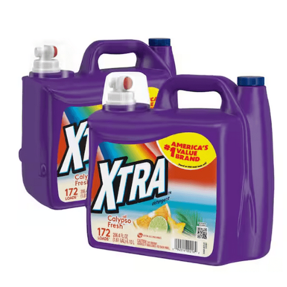 2-Pack Xtra Calypso Fresh Liquid Laundry Detergent 172-Loads, 206.4 fl.oz.,