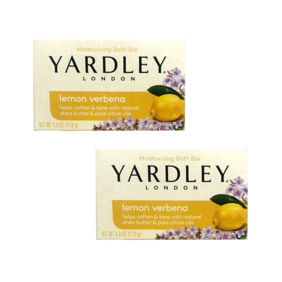 2 Pack Yardley London Moisturizing Bath Bar Lemon Verbena, 4.0 Oz.