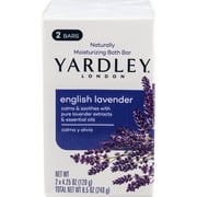2 Pack, Yardley London Naturally Moisturizing Bath Bars, English Lavender, 4.25 Oz Bars