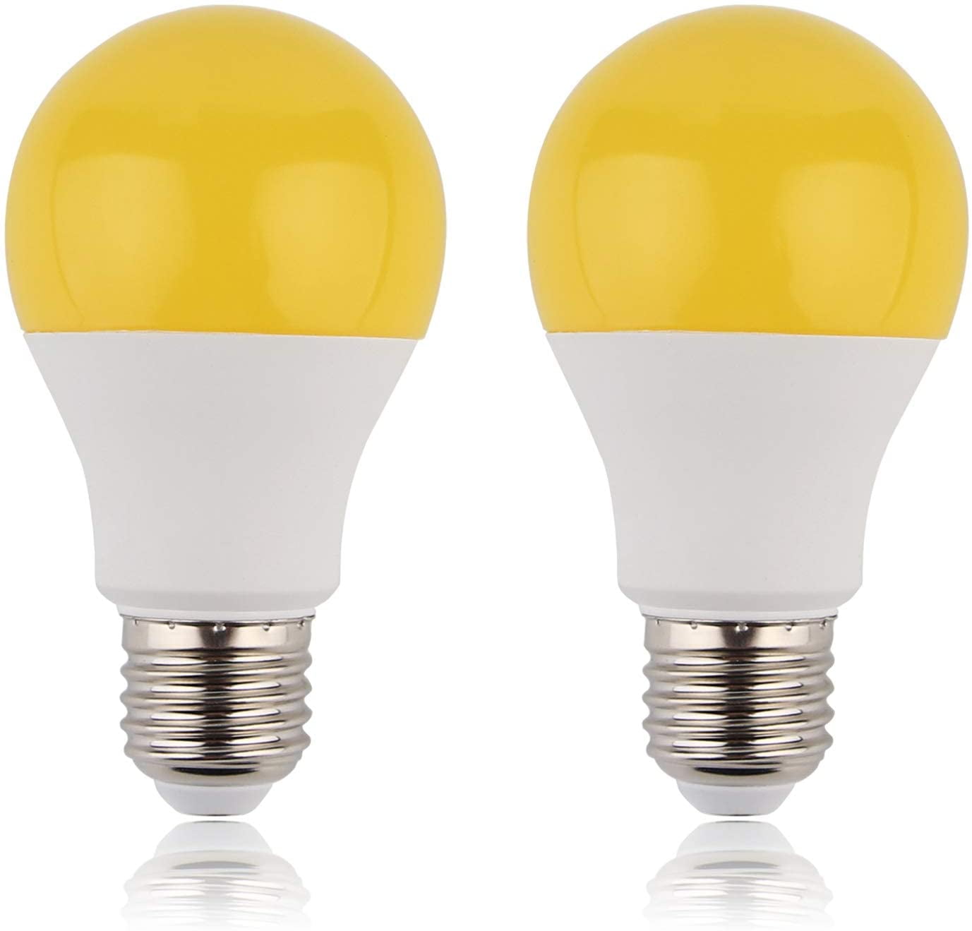 2Pack Yellow LED Bug Light Bulb No Blue Light Outdoor 800LM