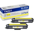 thumbnail image 1 of 2-Pack Yellow TN221 Toner Cartridge: Compatible TN221 TN-221 Replacement for Brother HL-3140CW 3150CDN 3170CDW 3180CDW MFC-9130CW 9140CDN 9330CDW 9340CDW DCP-9015CDW 9020CDN Printer, 1 of 6