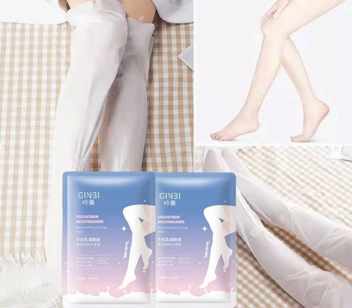Leg Mask 2-Pack Yinmei Milk Protein Niacinamide Long Leg Mask Moisturizing Anti ...