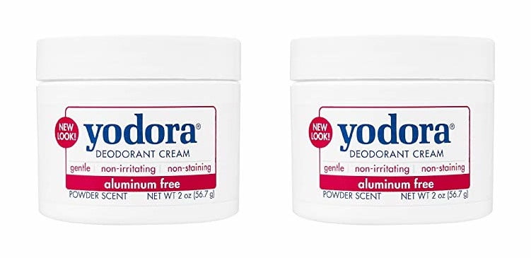 2 Pack Yodora Non-Irritating Deodorant Cream 2 oz (56.7 g) Each