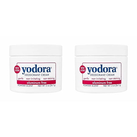 2 Pack Yodora Non-Irritating Deodorant Cream 2 oz (56.7 g) Each