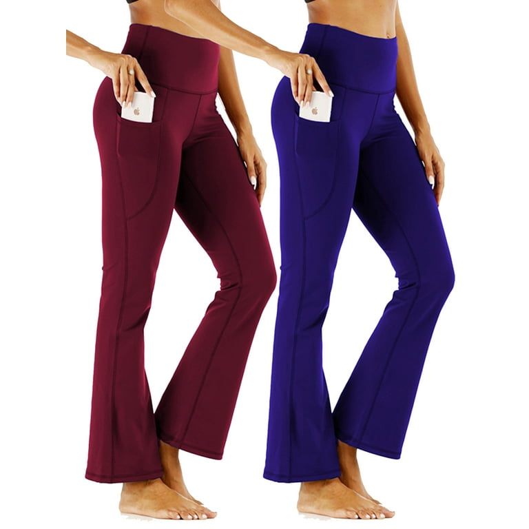  Womens Flare Leggings Fashion Wide Leg Yoga Pants