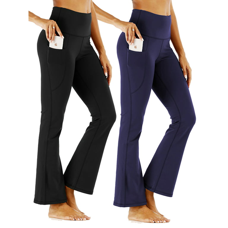 2 Pack Yoga Pants for Women Bootcut Flare Leggings High Waisted