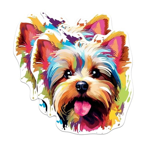 (2 Pack) Yorkshire Terrier Dog Breed Magnets- 5 Inches On Longest Side - Choose from Over 100 Dog Breeds - for Cars, Refrigerators, Toolboxes - Made in USA - MAG1981