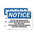 thumbnail image 1 of (2 Pack) If You Are Pregnant Or Think You Might Be OSHA Notice Sign 10 Inch X 7 Inch Plastic Sign, Weather Resistant, UV Protected for Workplace, Business, and Construction Site, Made, 1 of 8
