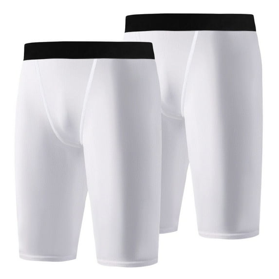 2 Pack Youth Boys Compression Shorts Athletic Short Running Sport Base Layer for Baseball Soccer Workout