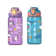 thumbnail image 1 of (2-Pack) ZIGIDO Kids Water Bottle for School, 20oz with Straw, ideal for Boys and Girls, Spill Proof & Dishwasher safe Kids Bottle, BPA-Free, Sippy Cup with attractive design, 1 of 3