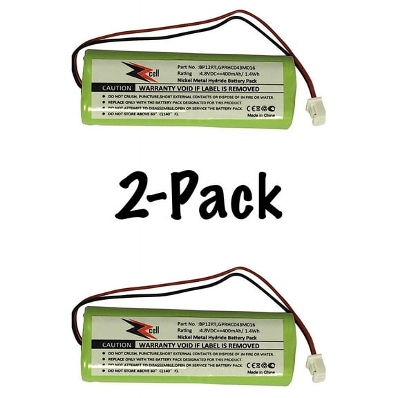 2-Pack ZZcell Battery for Dogtra Transmitter BP12RT, 175NCP, 200NC, 200NCP, 202NCP, 280NCP, 282NCP, 1900NCP, 1902NCP, 300M, 302M, 7000M, 7002M, 7100H, 7102H, 7100, 7102, 1100NC, 2000B, 2000200NC