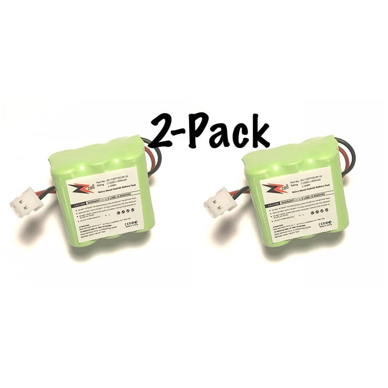 2-Pack ZZcell Battery for Dogtra Transmitter DC-7, 1100NC, 1200NC