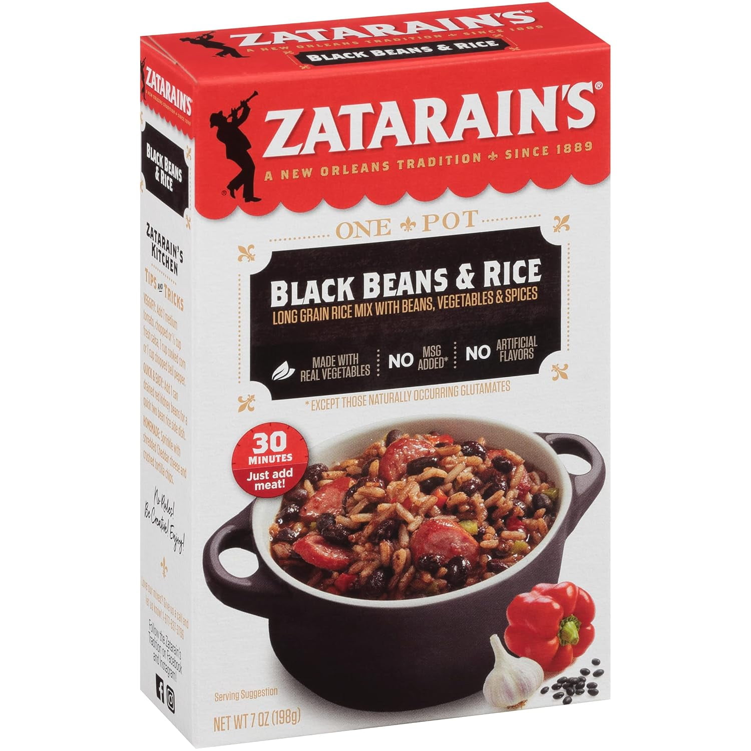 ( 2 Pack ) Zatarain's Black Beans & Rice, 7 oz
