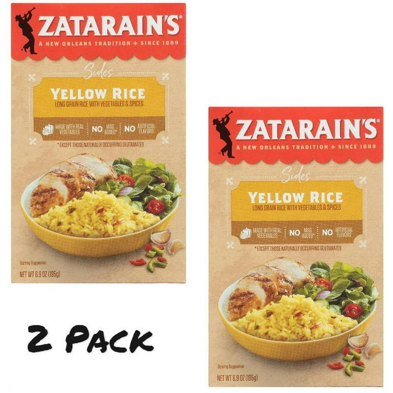 Pack Zatarain's Gluten Free Yellow Rice Mix, oz Box