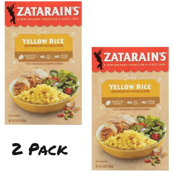 ( 2 Pack ) Zatarain's Gluten Free Yellow Rice Mix, 6.9 oz Box