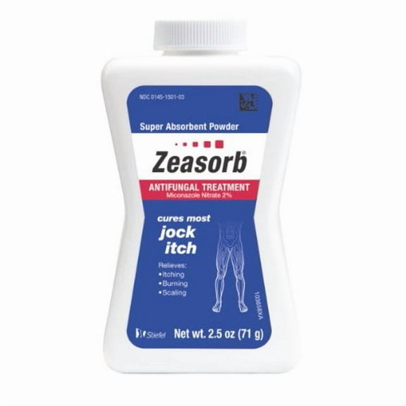 2 Pack Zeasorb-Af Antifungal Jock Itch Super Absorbant Powder 2.5 oz (71 G) Each