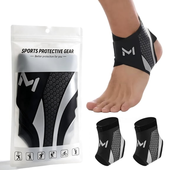 2-Pack Zenixo Ankle Brace For Men & Women, Adjustable Lace Up Ankles Sock,Basketball Ankle Stabilizer,Basketball Ankle Brace,Ankle Brace Basketball,Soccer Ankle Guards,Soccer Ankle Brace