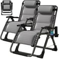 thumbnail image 1 of MOPHOTO 2 Pack Zero Gravity Chair Support 440lbs for Backyard Beach, Foldable Reclining Lounge Chair with Headrest & Cup Holder for Indoor Outdoor, Patio Recliner Folding Reclining Chair, 1 of 9