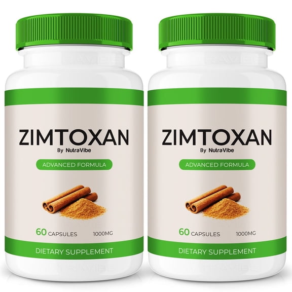 (2 Pack) Zimtoxan Natural Daily Pill Formula Designed to align with Fitness Goals, Support active Lifestyle & Body Balance | Just 2 Easy-to-Swallow Pills Daily (120 Capsules)