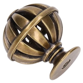 2-Pack Zinc Alloy Birdcage Cabinet Knobs, 1.5" H x 1.4" Dia, Retro Hollow Drawer Pulls with Screws for Wardrobe