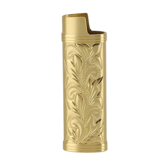 2-Pack Zinc Alloy Lighter Case with Floral Design for Outdoor Camping Protection 2Pcs Hiking