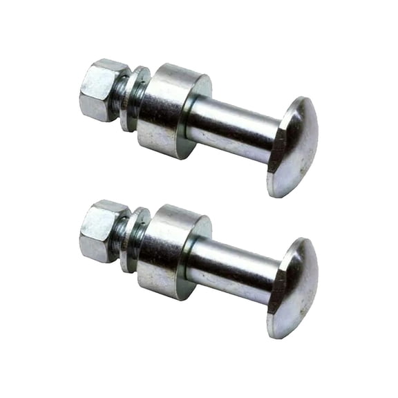 2 Pack Zinc Plated Steel Rear Shock Mount Bolts, Suspension Mounting Hardware with 1/2 Inch Stud, 5/8 Inch Shank, 2.75 Inch Under Head Length & 1.5 Inch Threads, Heavy Duty Replacement Hardware for V