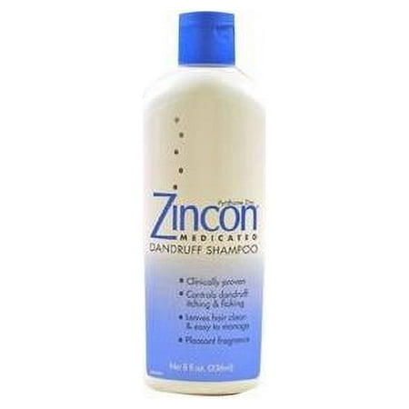 2 Pack - Zincon Medicated Dandruff Shampoo- 8oz Each