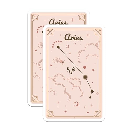 (2 Pack) Zodiac Constellation Magnet - Astrology Decor - 5" On Longest Side - Sticks to Smooth Flat Surfaces - Made in USA - MAG9620