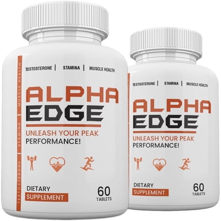(2 Pack) Zonata Alpha Edge Dietary Supplements for Men, Alpha Edge Naturally Enhance Performance, Endurance, and Energy Levels, Natural Formula to Sustain Energy & Performance Levels - 120 Count