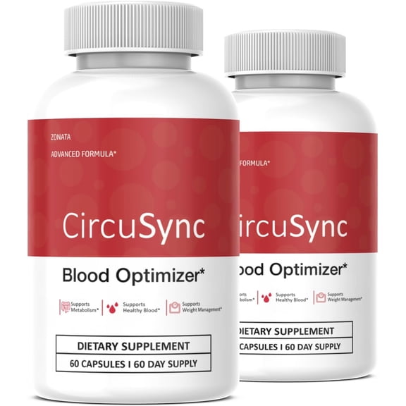 (2 Pack) Zonata CircuSync Capsules, CircuSync Blood Optimizer* Premium Formula, 120 Count