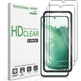 thumbnail image 1 of 2 Pack amFilm Samsung Galaxy S22 5G [6.2 Inch] Hybrid Screen Protector, HD Clear, 1 of 6