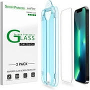 (2 Pack) amFilm iPhone 14 / iPhone 13 / iPhone 13 Pro OneTouch Glass Screen Protector (6.1")