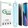 thumbnail image 1 of (2 Pack) amFilm iPhone 14, iPhone 13, & iPhone 13 Pro Privacy Glass Screen Protector (6.1"), 1 of 6
